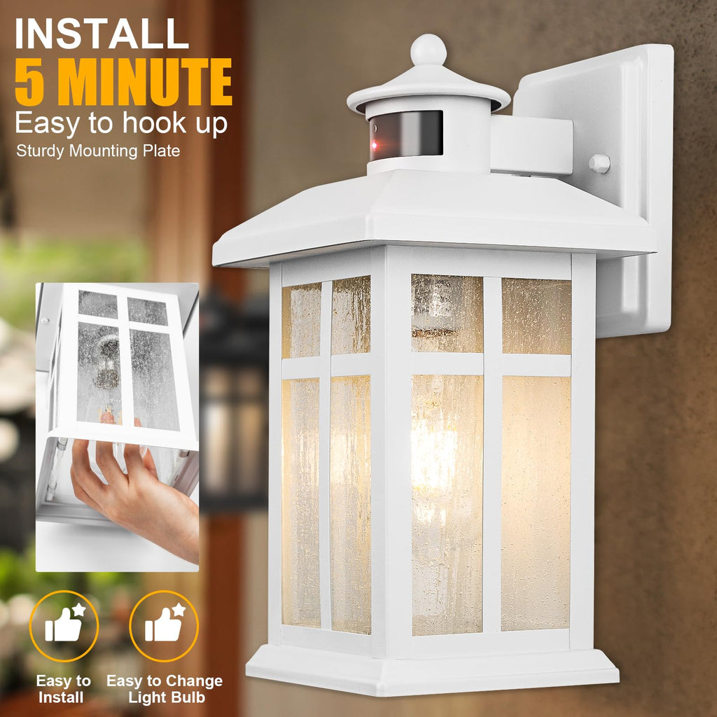 Dawn to Dusk Motion Sensor Exterior Wall Light Fixtures