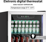 3.1 Cubic Feet Mini Fridge,110 Can Freestanding Beverage Refrigerator with Glass