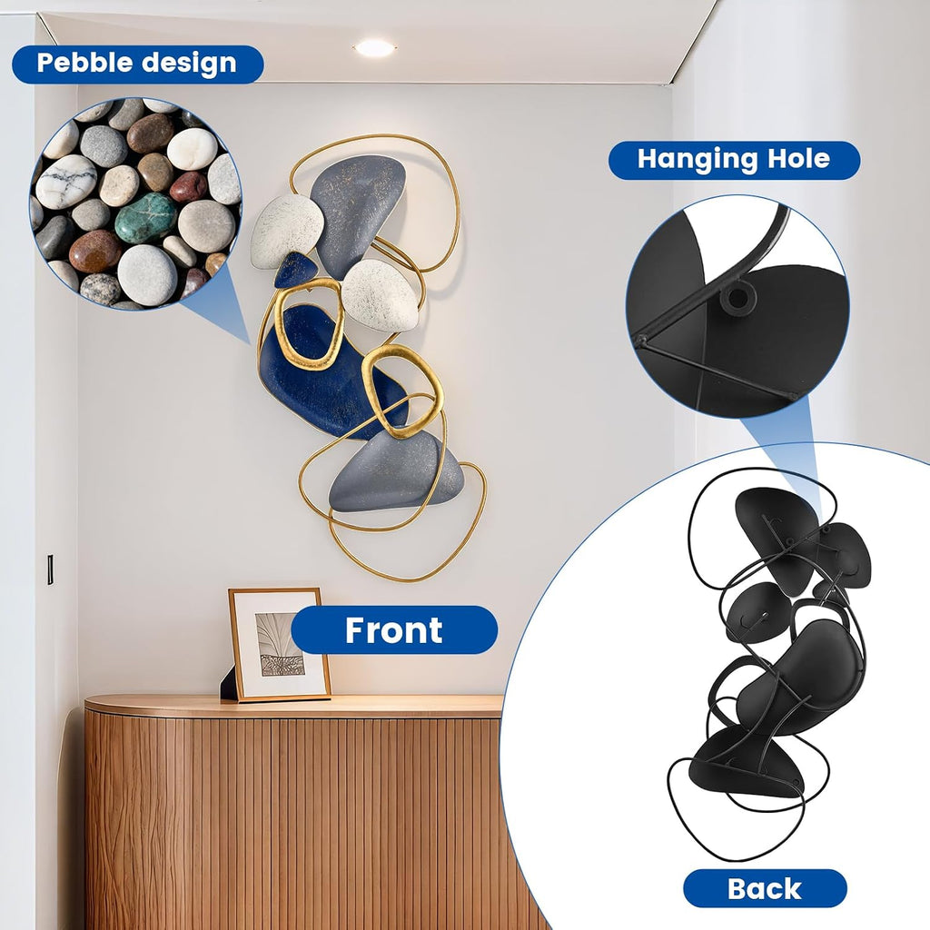 3D Metal Wall Art Decor, 41.3" L × 19.7" W - Set of 2