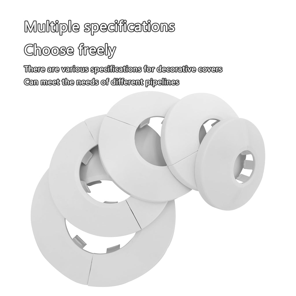 1 Piece 1.26 In/32mm Wall Split Flange, ABS Plastic Round Escutcheon Plate, Buckle Design Plumbing Cover Plates