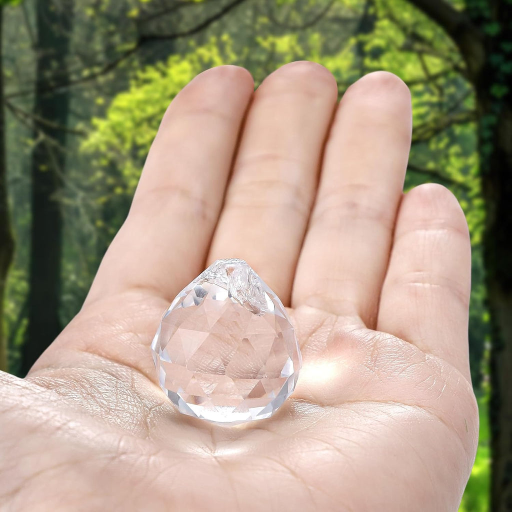 48 Pcs Clear Crystal Ball Prism 20mm Chandeliers Prism Sun Shine Catcher Christmas Crystal Ornaments Rainbow Pendants