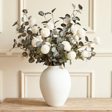 Artificial Floral Arrangements With Vase, Centerpiece for Dining Table - Set of 10