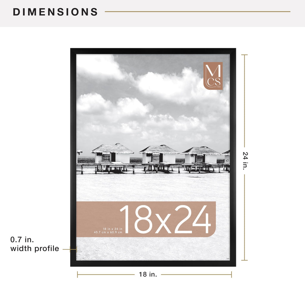 Foundation Poster Frame, 18x24, Black Traditional, 1-Pack