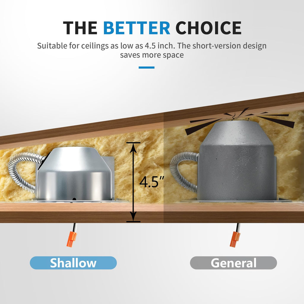 Mw 24 Pack 4 Inch Can Lights Housing New Construction, Recessed Can Housing for Ceiling, Air Tight Ceiling Can