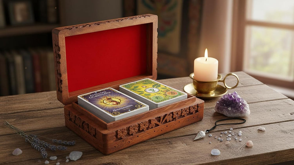 Handmade Wooden Jewelry & Keepsake Box, Decorative Storage Box, 8 x 5 Inch
