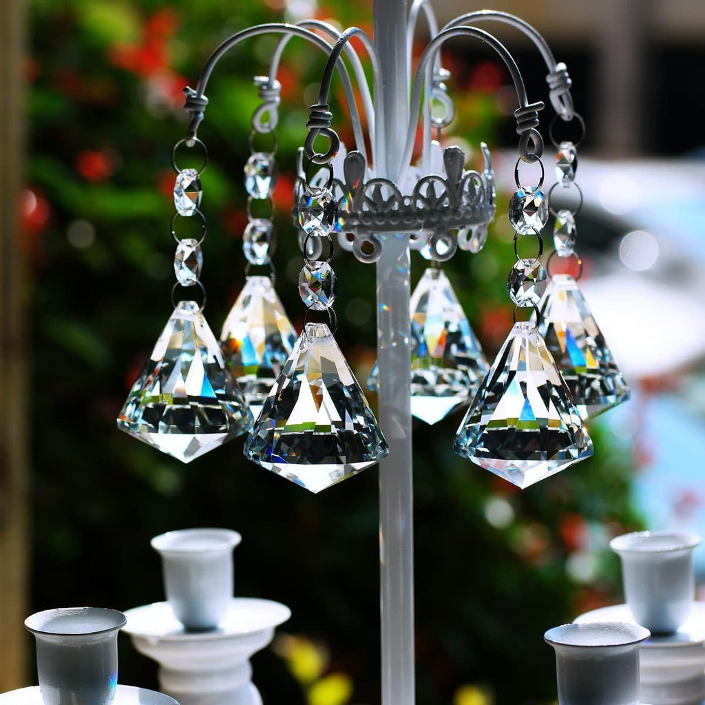 10pcs Crystal Ball Prisms Chandelier Parts 40mm Pendant Clear - Hanging Glass Crystals Suncatcher for Window