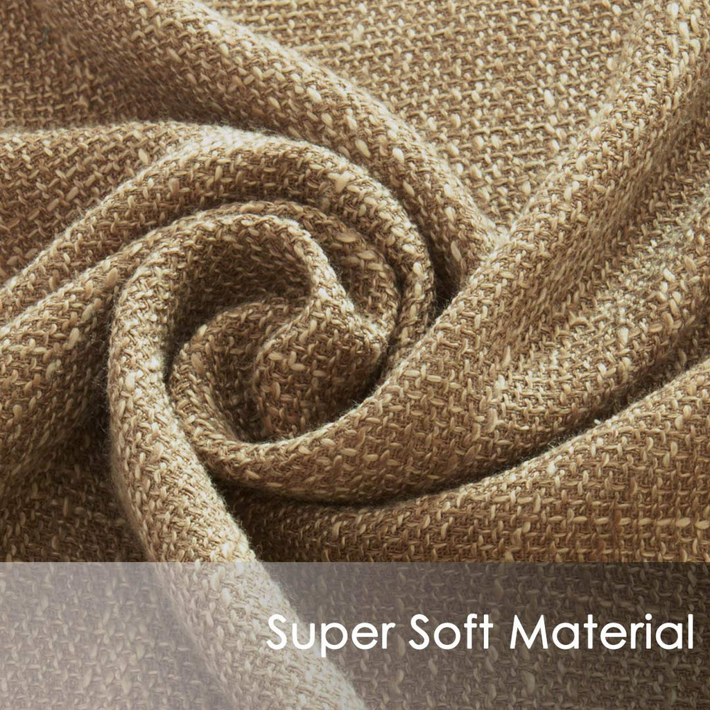 Burlap Look Valance Curtains Soft Natural Rustic Tan Kitchen Curtains Rod Pocket Window Treatment Valance with