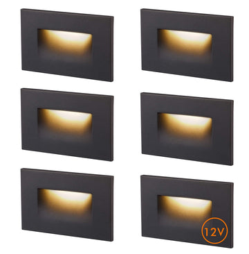 12V Low Voltage 3 Color Indoor and Outdoor LED Step Light, 3000K/4000K/5000K Deck Lights, Stair Light, Oil Rubbed