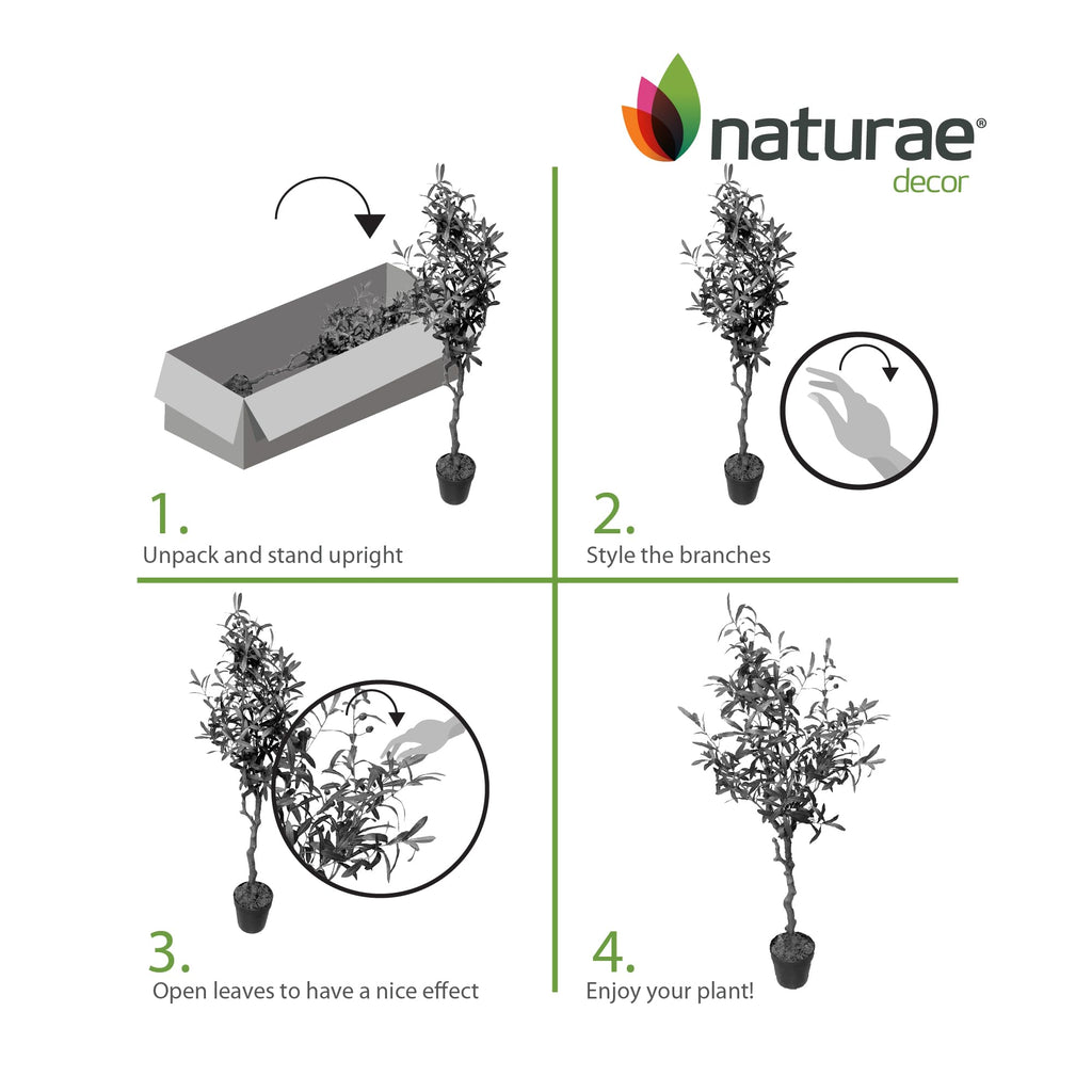 Olive Tree - Lifelike Artificial Indoor House Plant (49 Inches)