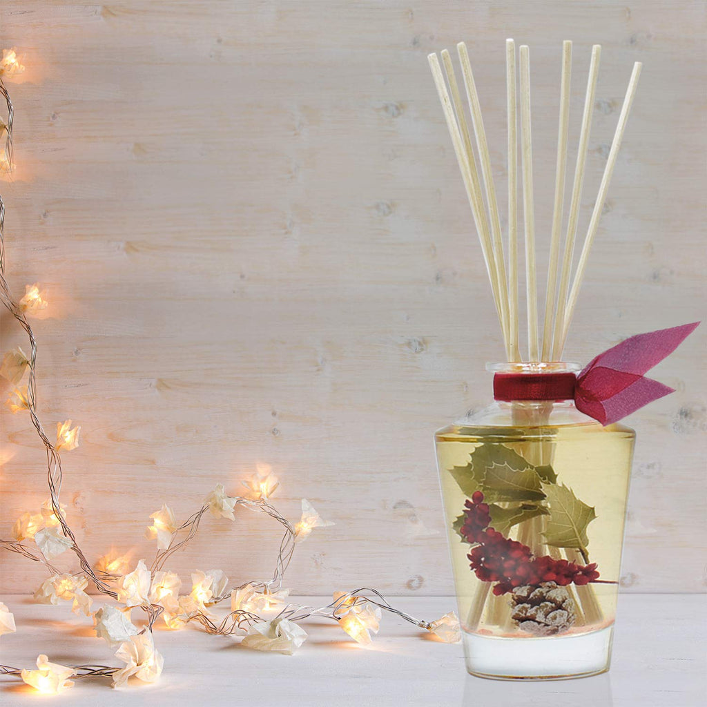 Reed Diffuser Set, Holiday Red Currant & Woods Scented Oil Diffuser with Sticks, Home Fragrance Accessories Shelf