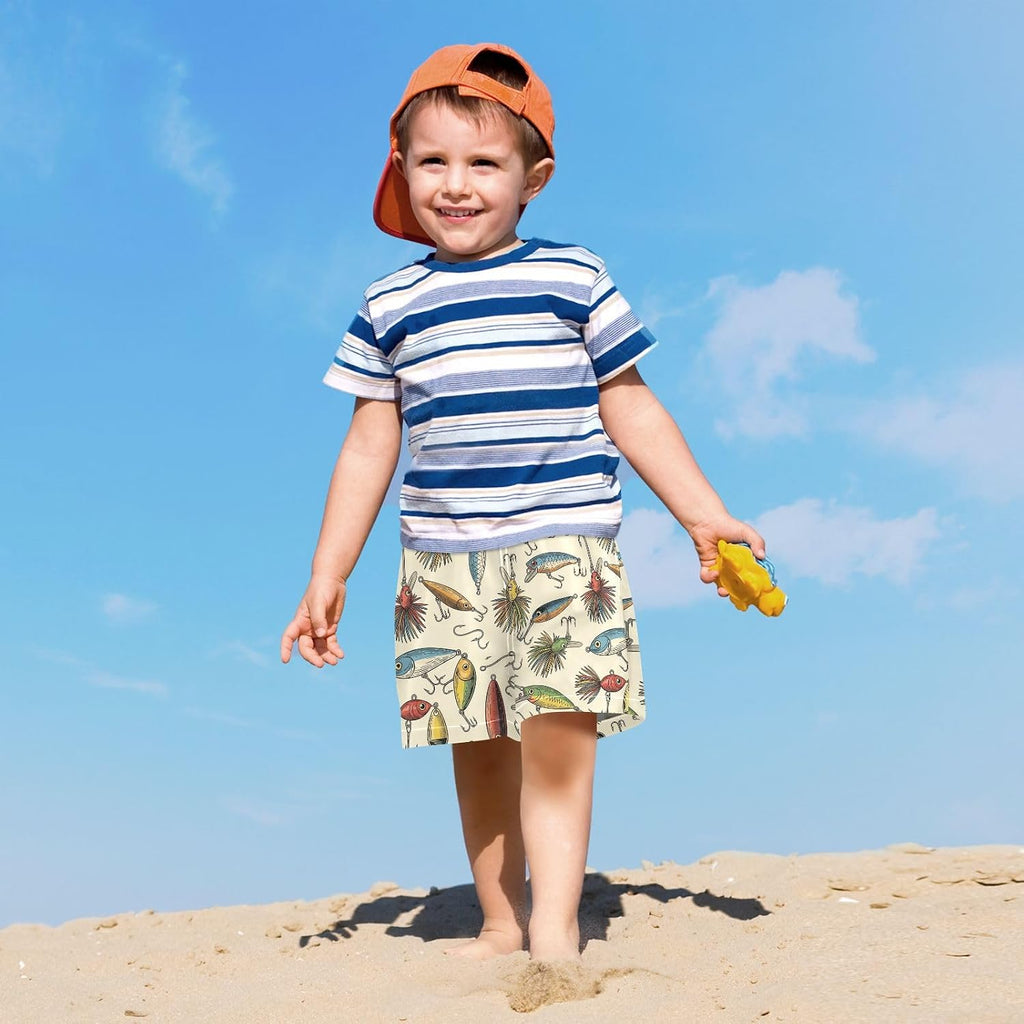 Boys Swim Trunks with Compression Liner Quick Dry Swim Shorts, Boys Board Shorts Summer Bathing Suit for Kids