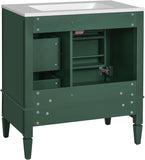 30" Bathroom Vanity with Sink, Modern Bathroom Storage Cabinet with 3 Drawers & 1 Door, Freestanding Bathroom Vanities