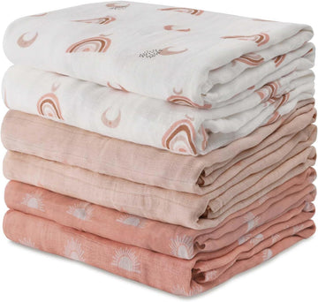 Receiving Blankets Muslin Swaddle Blanket for Girl Boy