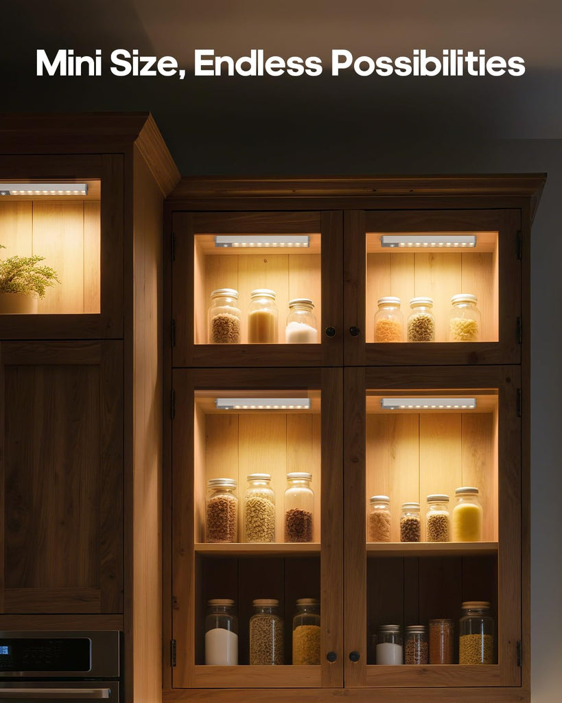 7" Under Cabinet Lighting with Rechargeable Battery, 3 Pack