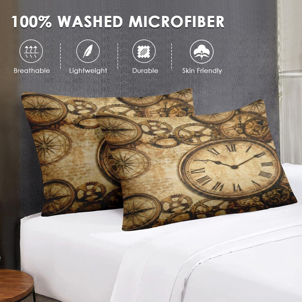 Full Comforter Set with Sheets, 7 Pieces Vintage Antique Bedding