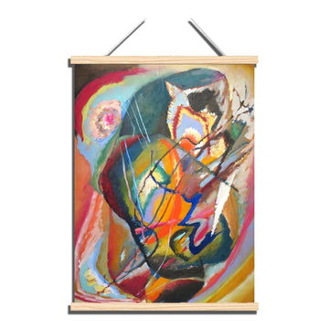 Wassily Kandinsky wooden hanging art- Untitled Improvisation Iii' Art Print Wall Hanging - Classic Impressionist