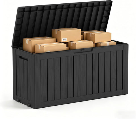 85 Gallon Package Delivery Boxes Outside Secure Waterproof Resin UV Resistant Lockable Mail Parcel Drop Mailbox Storage