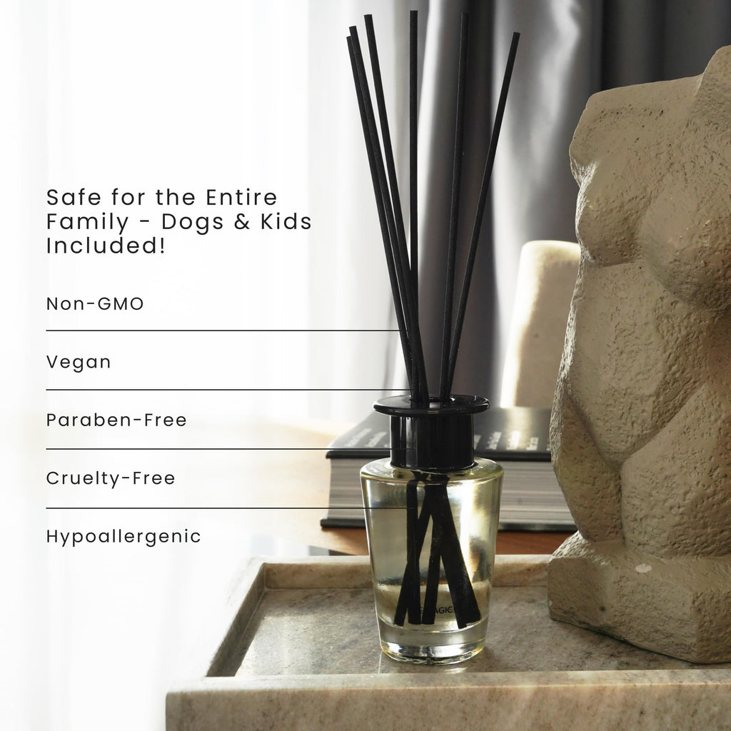 Oud Wood Oil Reed Diffuser Set, 3.4 Fl Oz Reed Diffusers