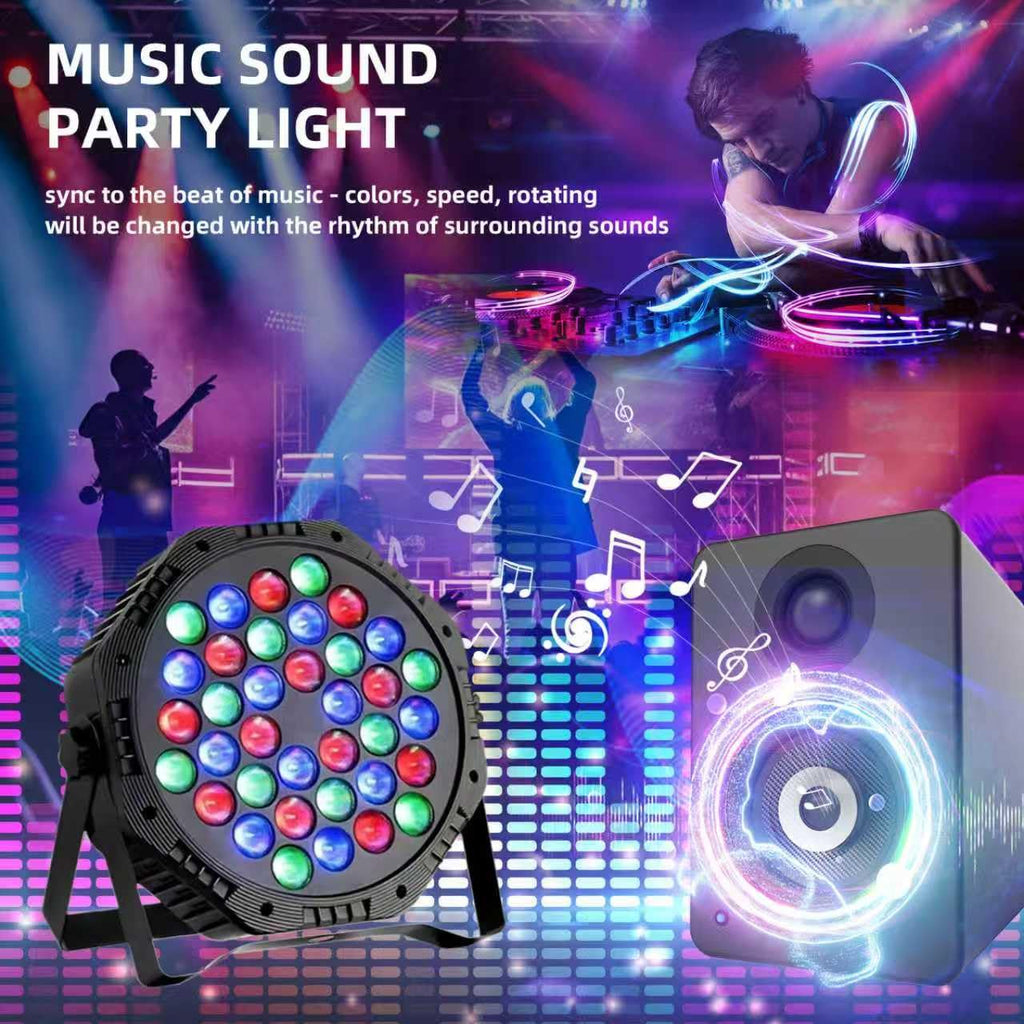 3-Packs 36 LEDs Par Lights DJ Stage Light for Party