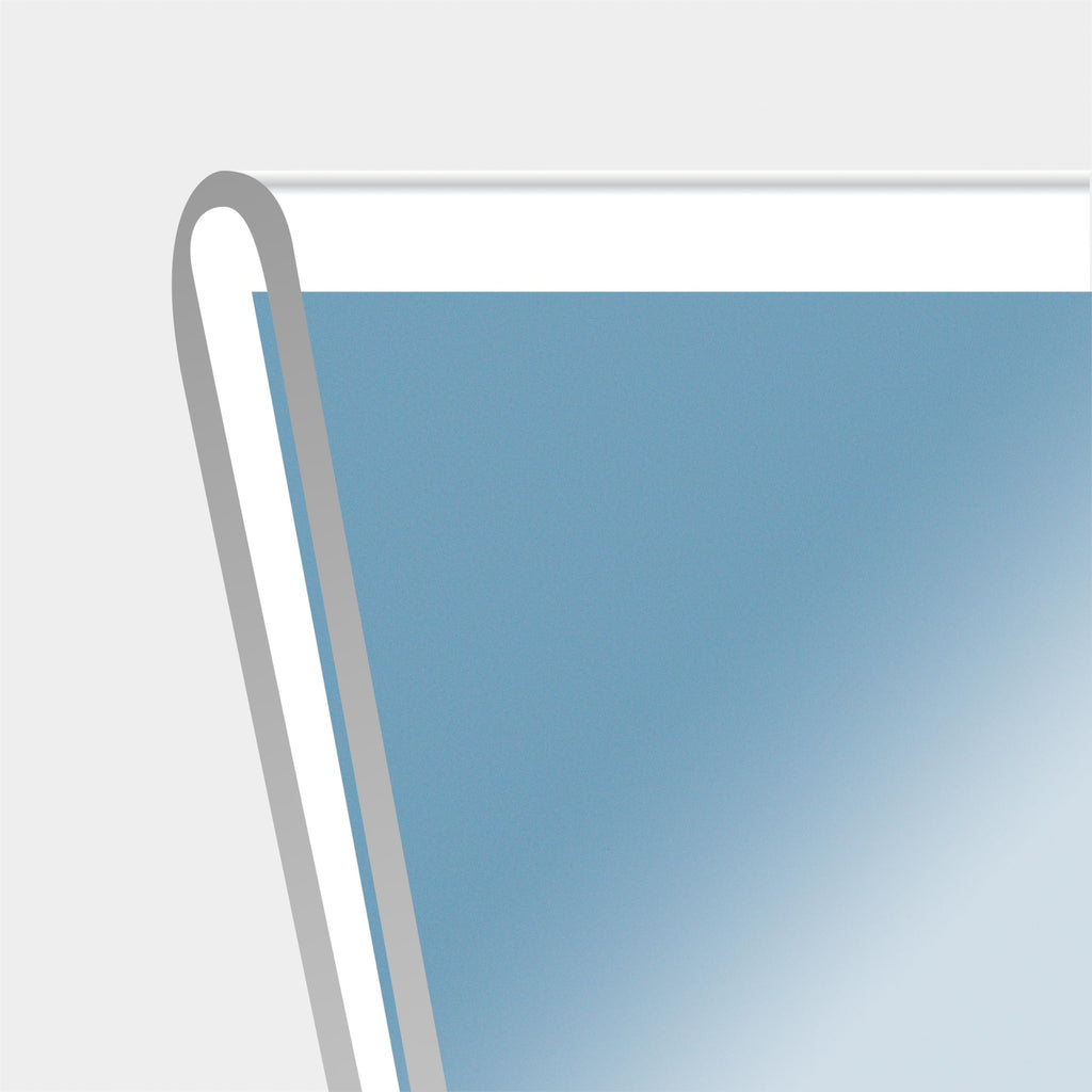 7x5 Clear Picture Frame 12 Pack: Frameless L-Shape Desktop Stand, Photo Frame and Sign Holder, Clear Acrylic Style