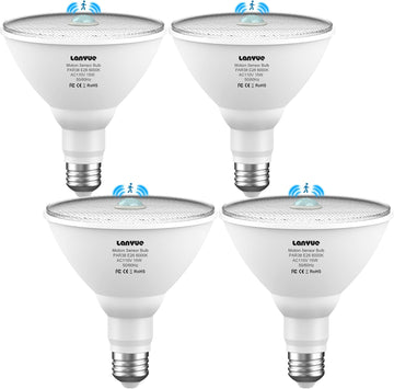 Motion Sensor Light Bulbs, Dusk to Dawn Outdoor Lighting, PAR38 Led Motion Sensor Flood Light 100 Watt