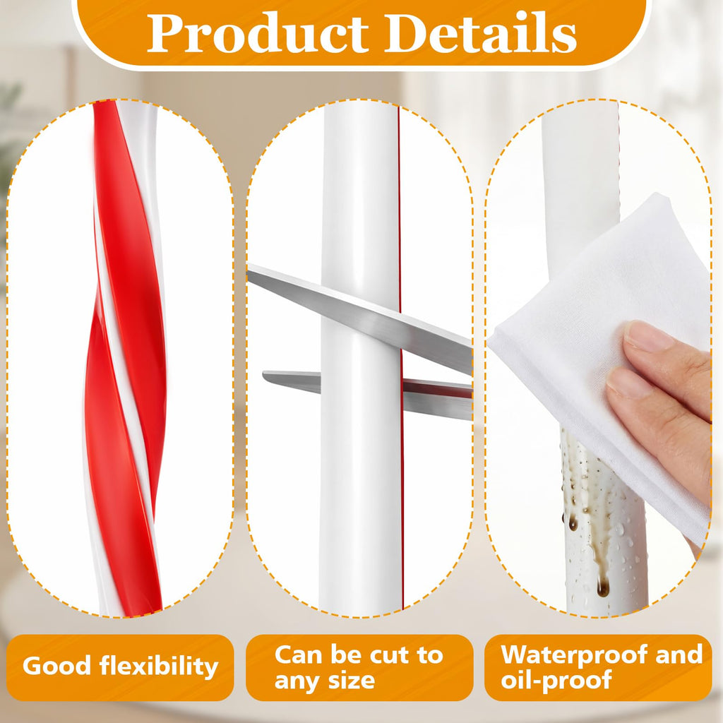 118" Flexible Quarter Round Peel and Stick Silicone Shoe Molding Trim