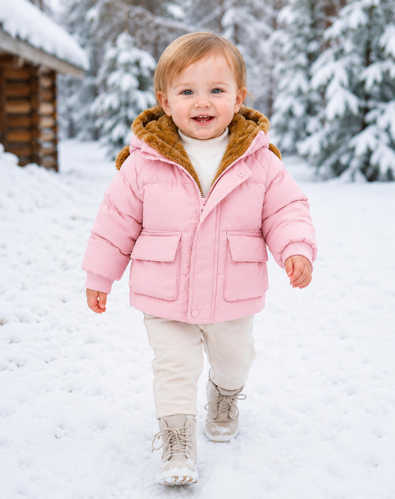 Baby Girl Coat Winter Clothes Toddler Jacket Pink Coats