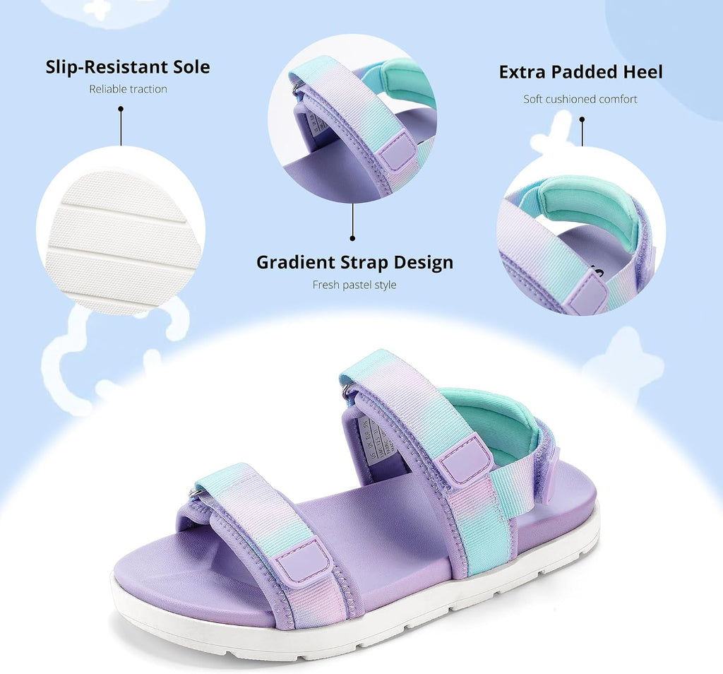 Girls Summer Casual Open-Toe Flat Toddler Kids Sandals