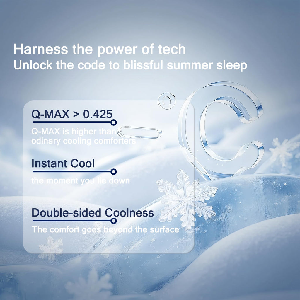 Cooling Comforter King Size for Hot Sleepers & Night Sweats, Luxury Lightweight Cooling Blanket, Soft Dual-Sided