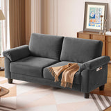 70" Living Room Couch Sofa, Mid Century Modern Loveseat, Velvet Deep Couches for Small Spaces, Bedroom