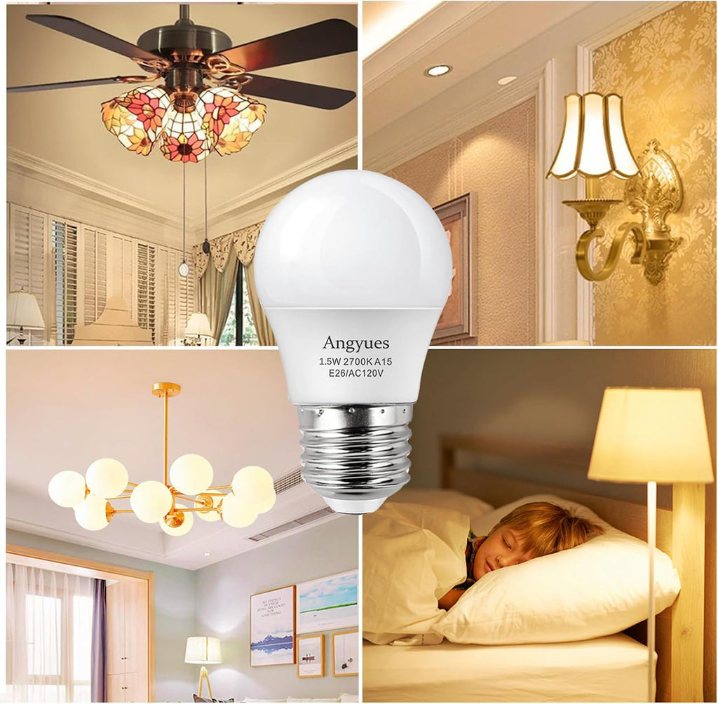 15W Light Bulb Equivalent, A15 15Watt Light Bulbs 2700K Soft White