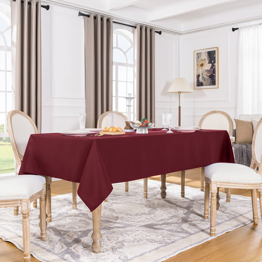 Burgundy Rectangle Tablecloth, 60 x 84 Inch, Christmas