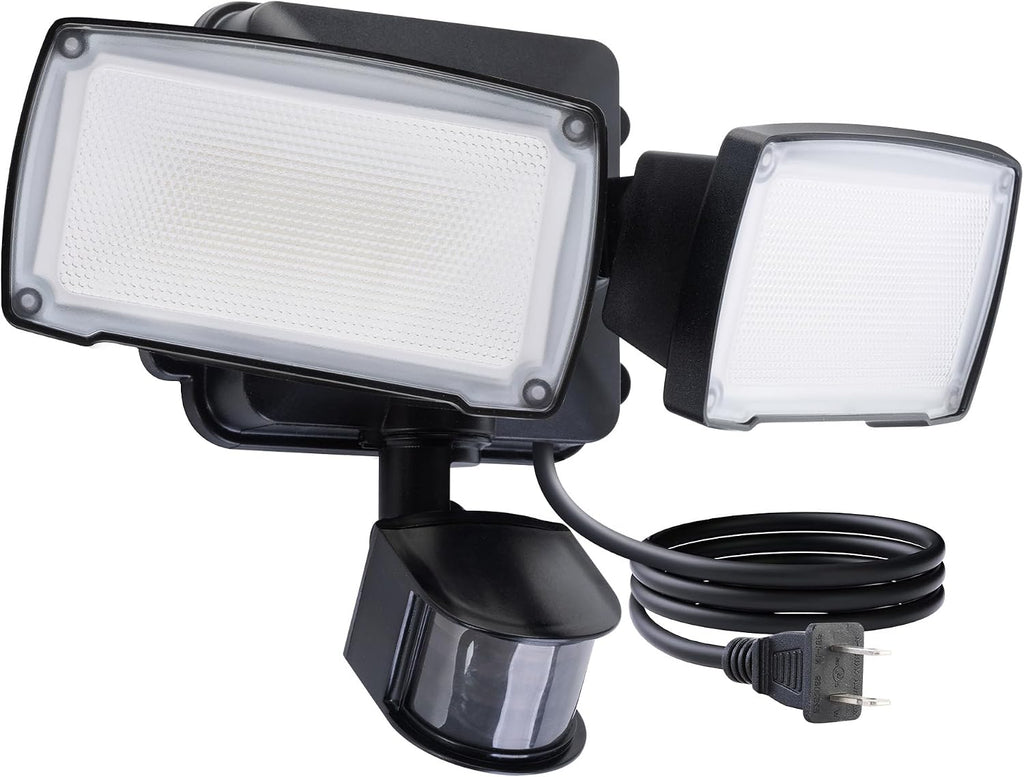 21W Plug in Motion Sensor Light Outdoor, Flood Lights Outdoor Motion Sensor,2500LM, 5000K Daylight,IP65