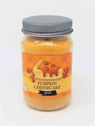 Pumpkin Cheesecake Candle ~ nPerfect Fall Candle ~ All Natural Premium Soy Wax 16oz Mason Jar Candle ~ Up to 100 Hour