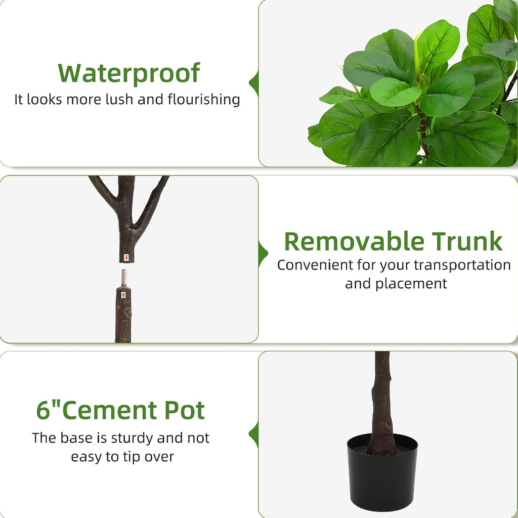 5.8FT Artificial Fiddle Leaf Fig Tree