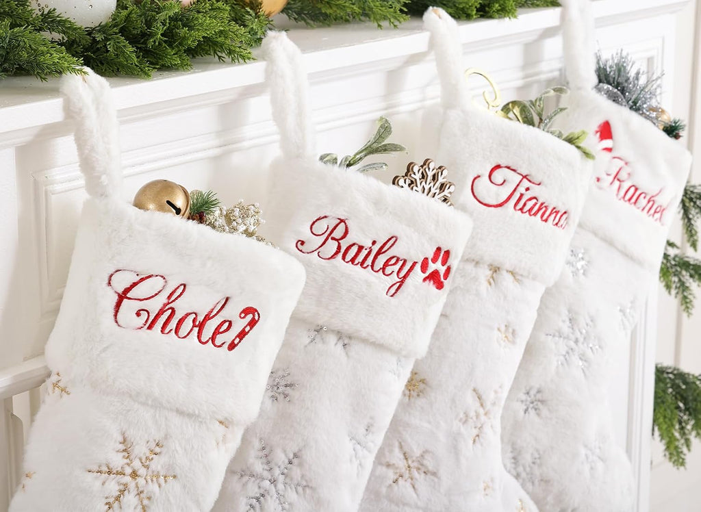 With Names 1 Pack White Faux Fur