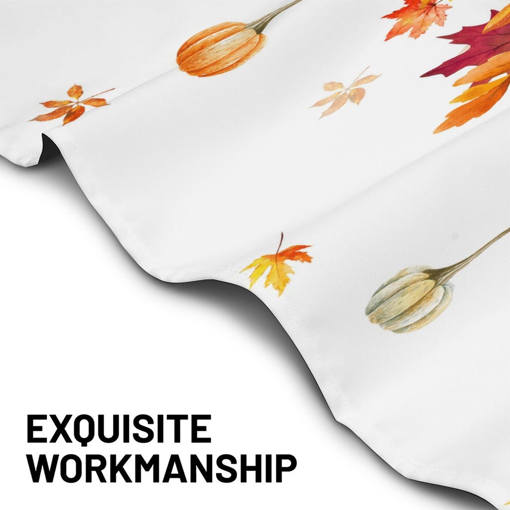 Fall Maple Leaves Curtain Valance 1 Panel, Rod Pocket 54x18 in