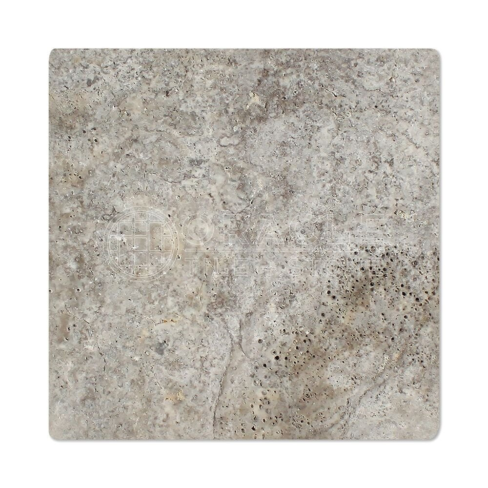 Silver Travertine 12 X 12 Field Tile, Tumbled (LOT of 50 SQ. FT.)
