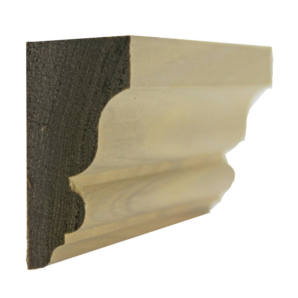 Solid Crown 2-1/4" High x 1-1/8" Deep Moulding. Unfinished, Red Oak, 94"