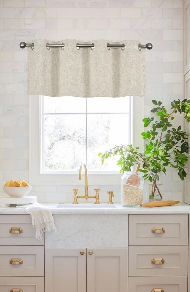2Packs Blackout Grommets Kitchen Valances 54 W x 18 L Inches