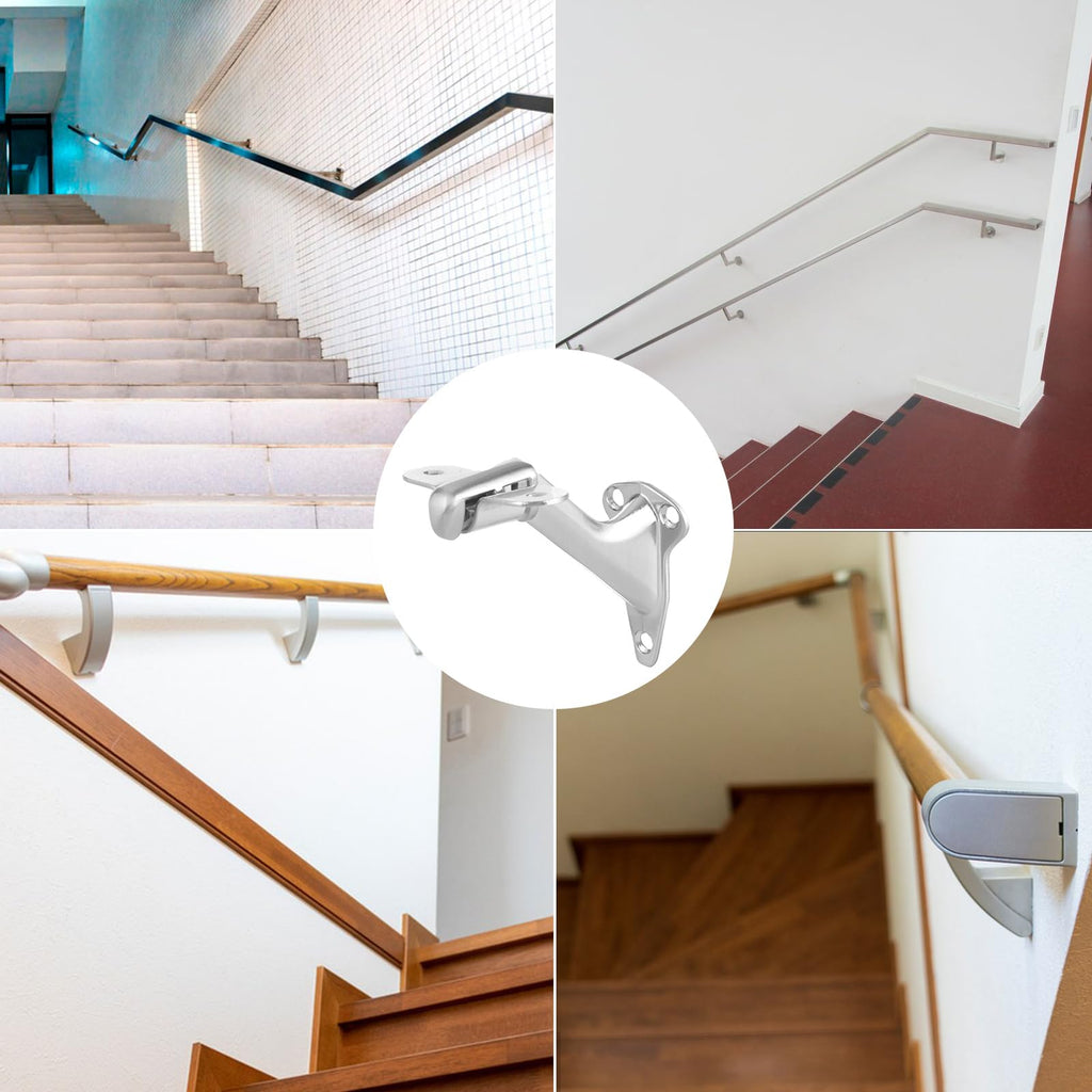 6 Pack Stair Handrail Brackets, 3 Inch Heavy Duty Railing Bracket With Screws, Wall Mounted for Indoor Outdoor