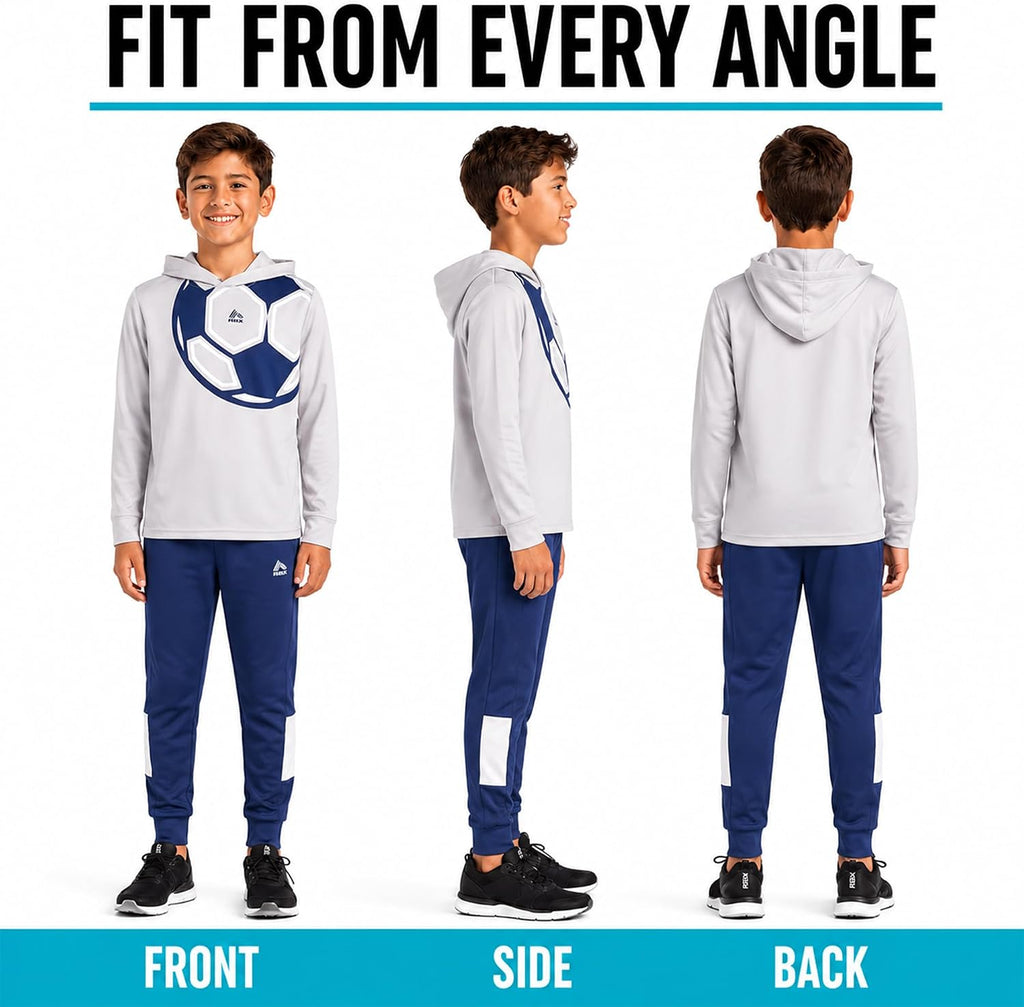 Boys Jogger Set 2 Piece Athletic Pullover Hoodie & Tricot Jogger Pants