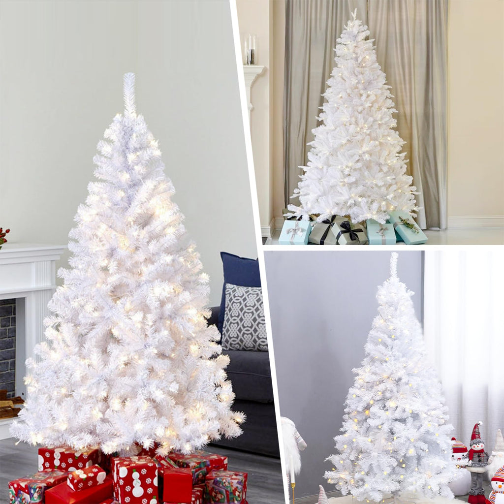 4ft White Prelit Artificial Christmas Tree, Arbol de Navidad Fake Xmas Tree