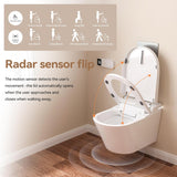 Wall Hung Smart Toilet, Elongated Wall Hung Toilet with Bidet Built In, Heated Seat, Warm Water Wash, Air Dryer