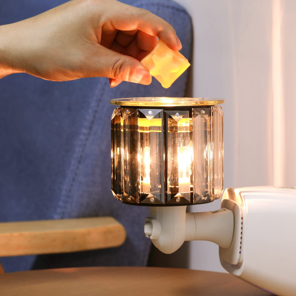 Plug in Wax Warmer- Ironwork Crystal Pluggable Fragrance Warmer for Warming Scented Candles or Wax Melts, Electric Oil
