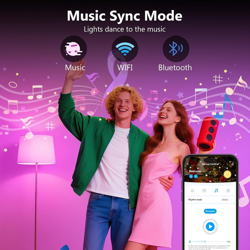 Smart Light Bulbs, A19 E26 Color Changing Bulbs, Works with Alexa