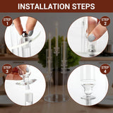 5Pcs Acrylic Candelabra 5 Arms Clear Candle Holder, Elegant Candlestick Holders for Table Centerpieces, Dining Room