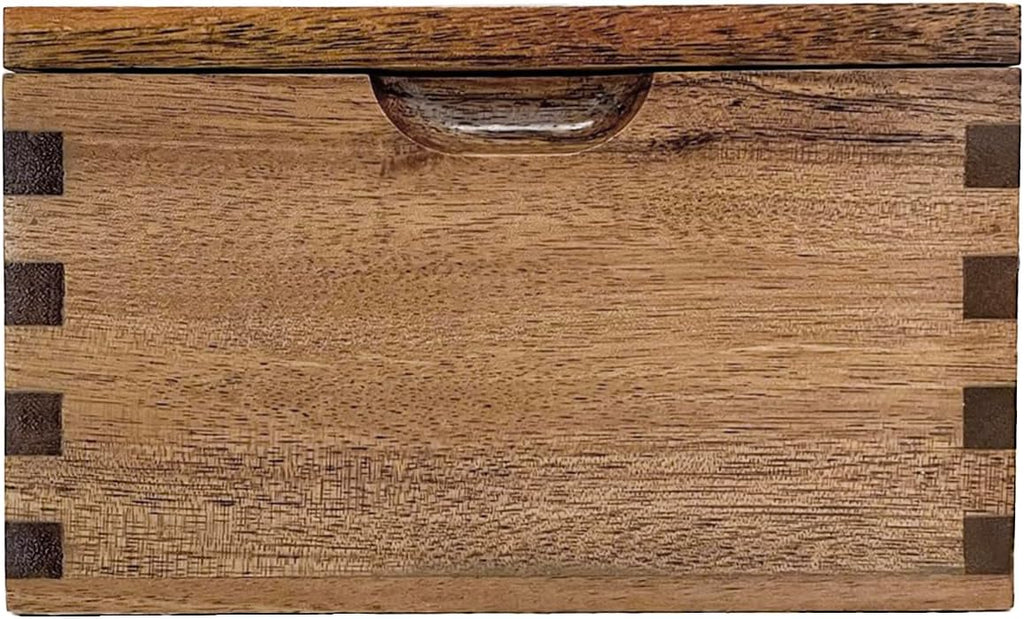 Acacia Wood Salt Cellar with Flip Lid, 20 oz Large Salt Box Counter, Salt Keeper for Gourmet Salts, Spices - Set of 20