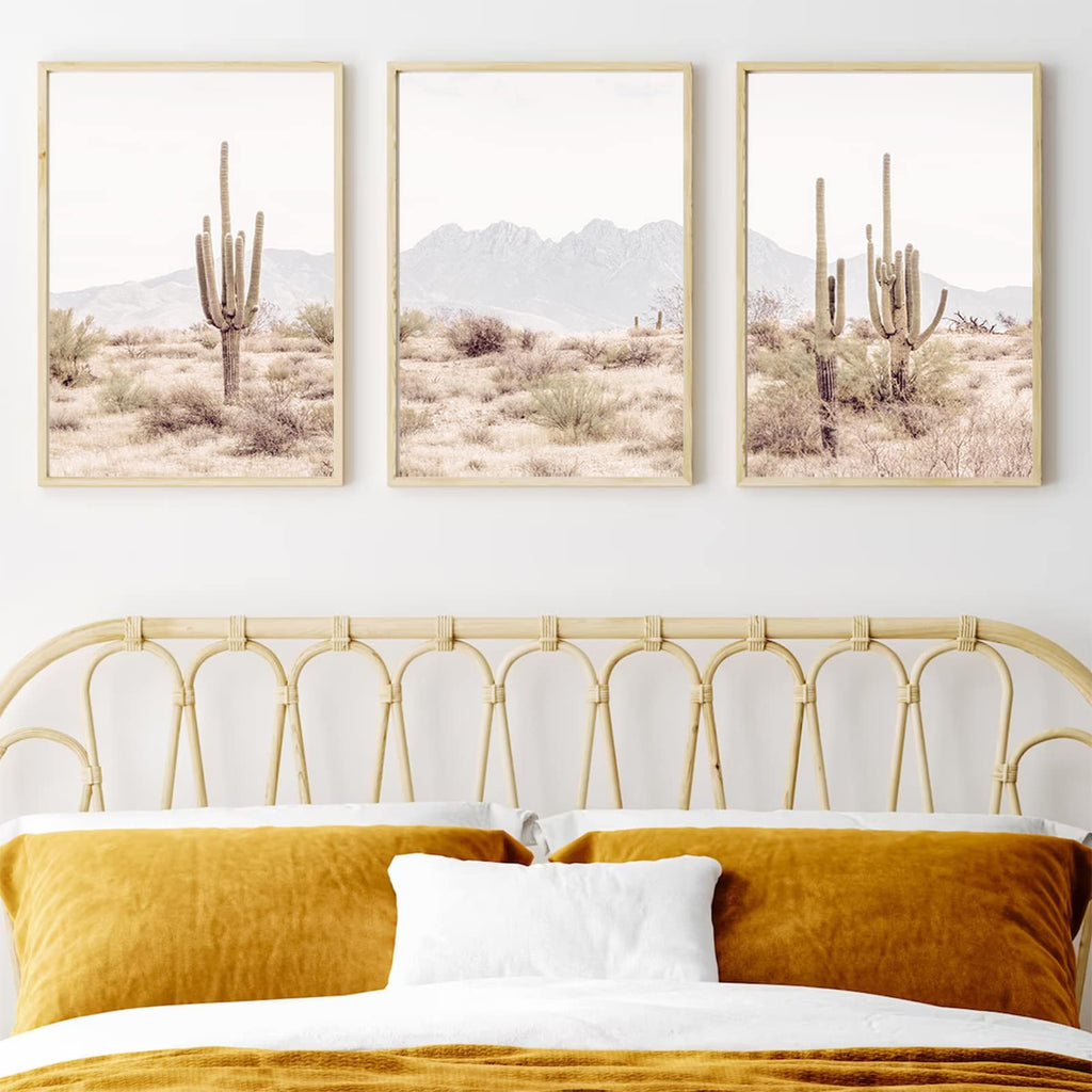 Sonoran Desert Landscape Wall Art Cactus Arizona Canvas Wall Decor Desert Poster Pictures Saguaro Cactus Art Prints