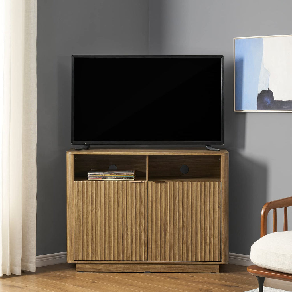 Brooklyn Corner Storage Cabinet, Mid Century Modern Buffet, Entertainment Center, Storage Cabinet with Doors and